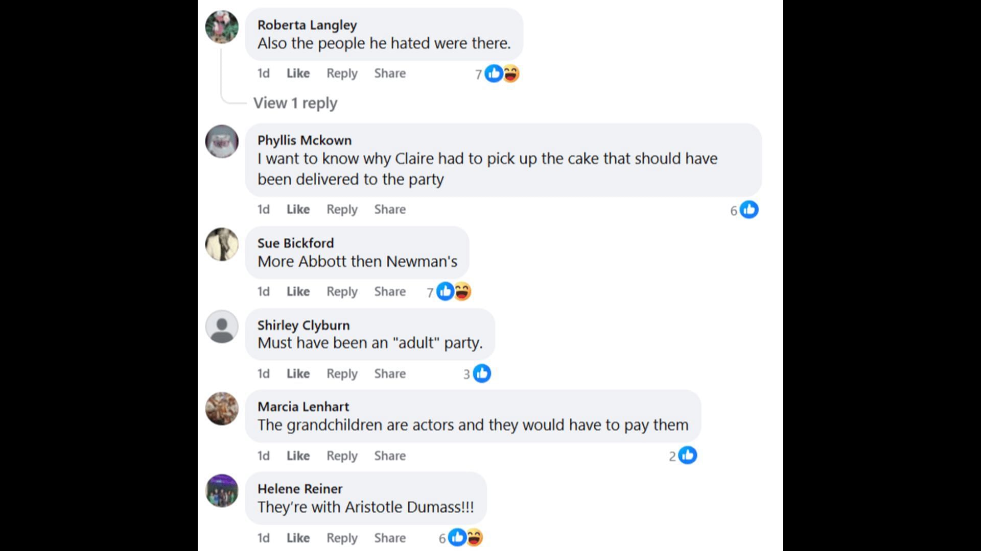 Fans voice their opinions about the grandchildren not attending Nikki's party (Image via Facebook/The Young and the Restless)